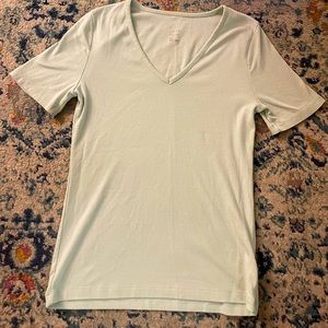 Sage Green V Neck Soft Plain Target T Shirt